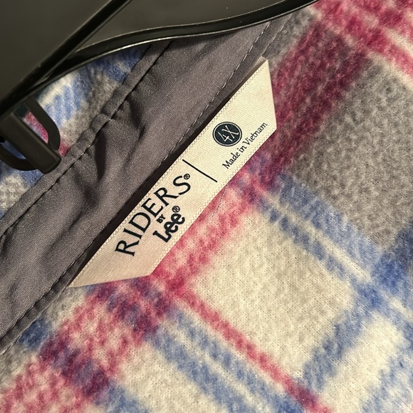 🩵Lee Riders Oversized Plaid Fleece Shacket and Champion Sweatshirt Hoodie - Picture 15 of 16